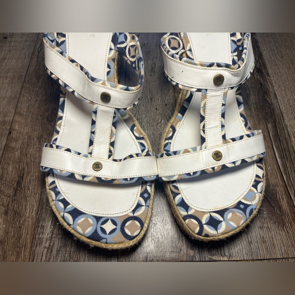Celine Mystique Leather Printed Y2K Espadrilles Wedge Women’s Size US 10 - Picture 4 of 8